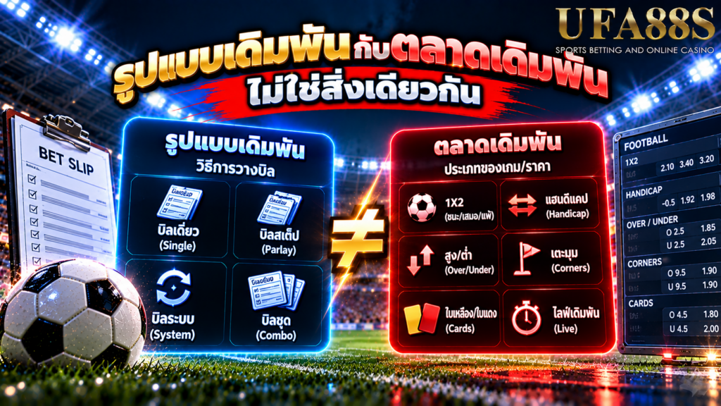รูปแบบเดิมพันกับตลาดเดิมพันไม่ใช่สิ่งเดียวกัน