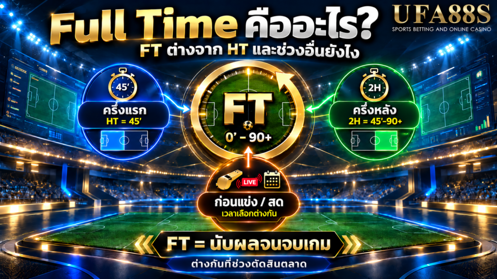 Full Time ต่างจาก First Half และตลาดช่วงอื่นอย่างไร