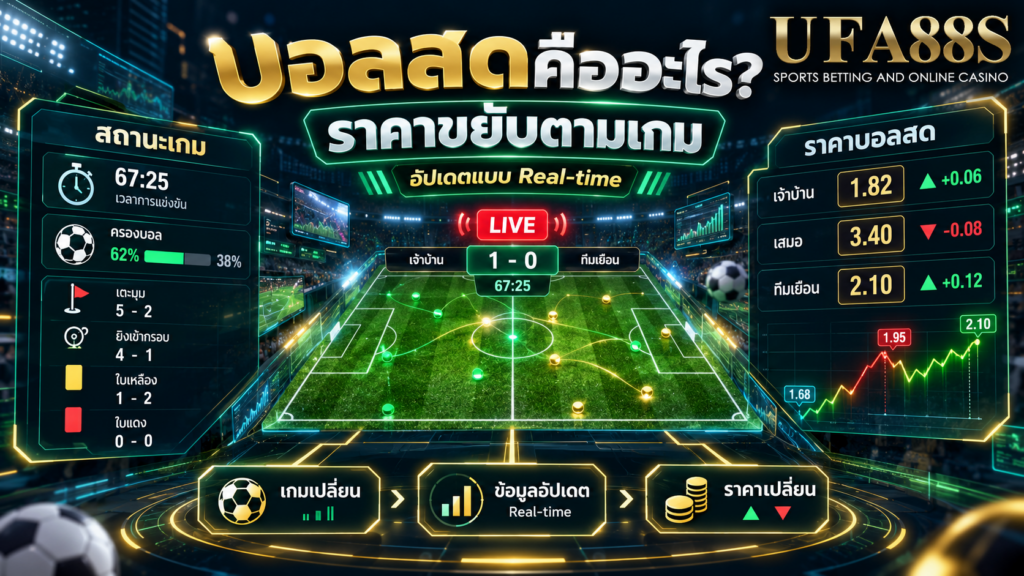 ราคาบอลสดเปลี่ยนต่อเนื่องเพราะข้อมูลของเกมเปลี่ยนตามเวลา