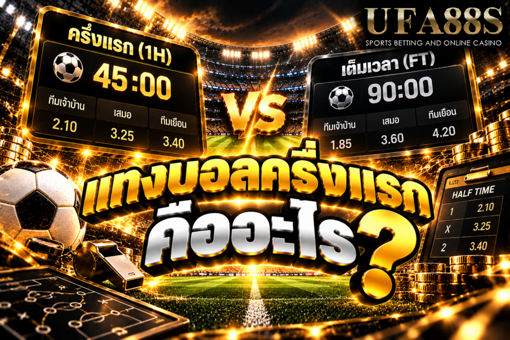 แทงบอลครึ่งแรกคืออะไร การดูผลเดิมพันเฉพาะช่วง 45 นาทีแรกของการแข่งขัน