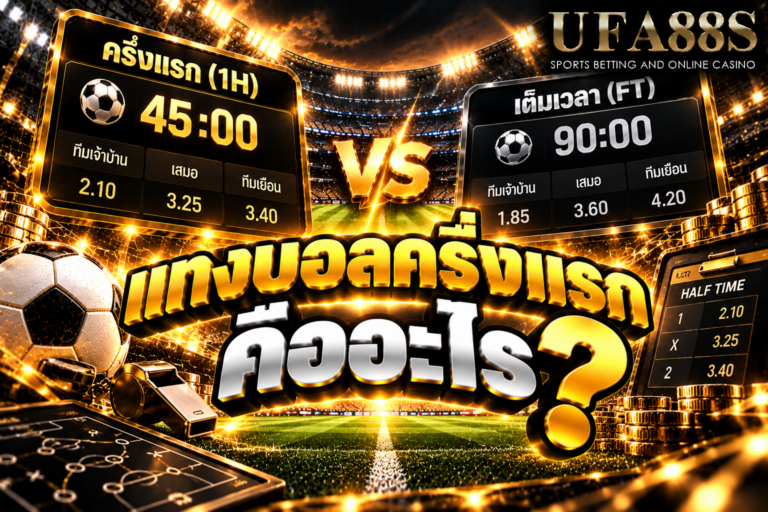 แทงบอลครึ่งแรกคืออะไร การดูผลเดิมพันเฉพาะช่วง 45 นาทีแรกของการแข่งขัน