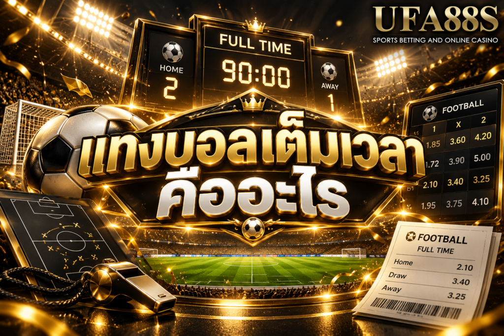 แทงบอลเต็มเวลาคืออะไร การดูผลเดิมพันจากการแข่งขัน 90 นาทีตามเวลาปกติ