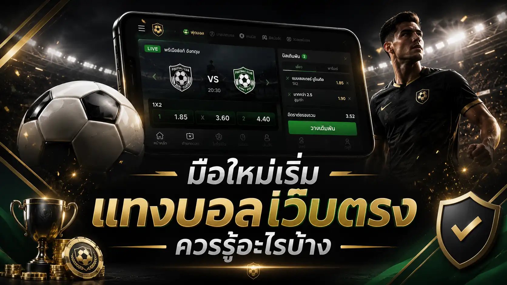 มือใหม่เริ่ม แทงบอลเว็บตรง