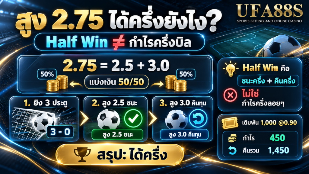 Half Win ต่างจากการได้กำไรครึ่งหนึ่งอย่างไร