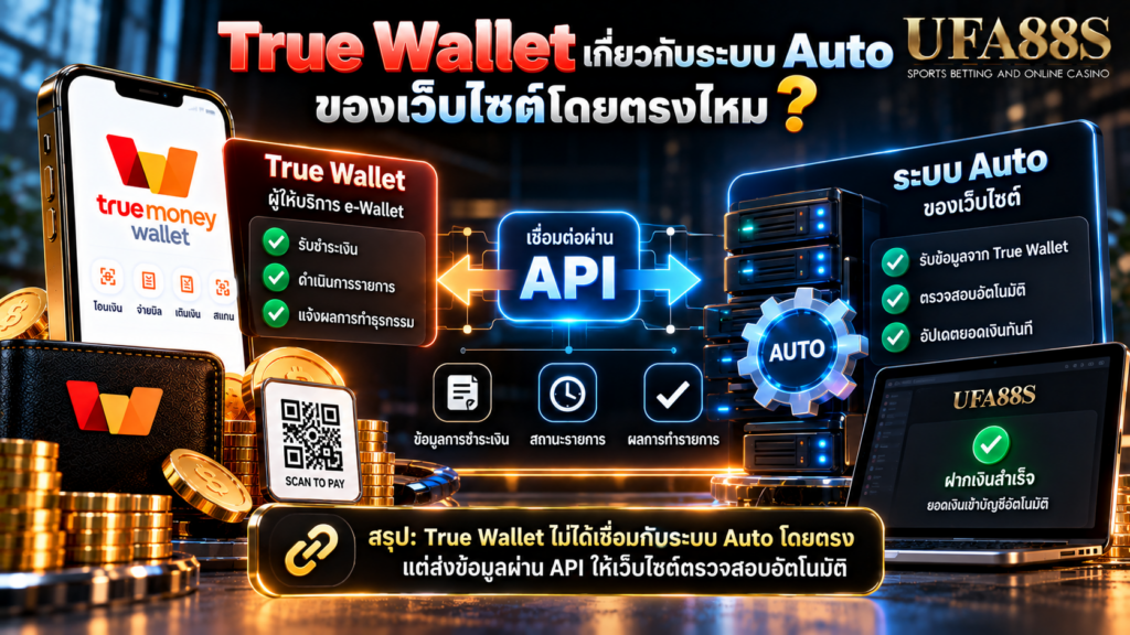 True Wallet เกี่ยวกับระบบ Auto ของเว็บไซต์โดยตรงไหม