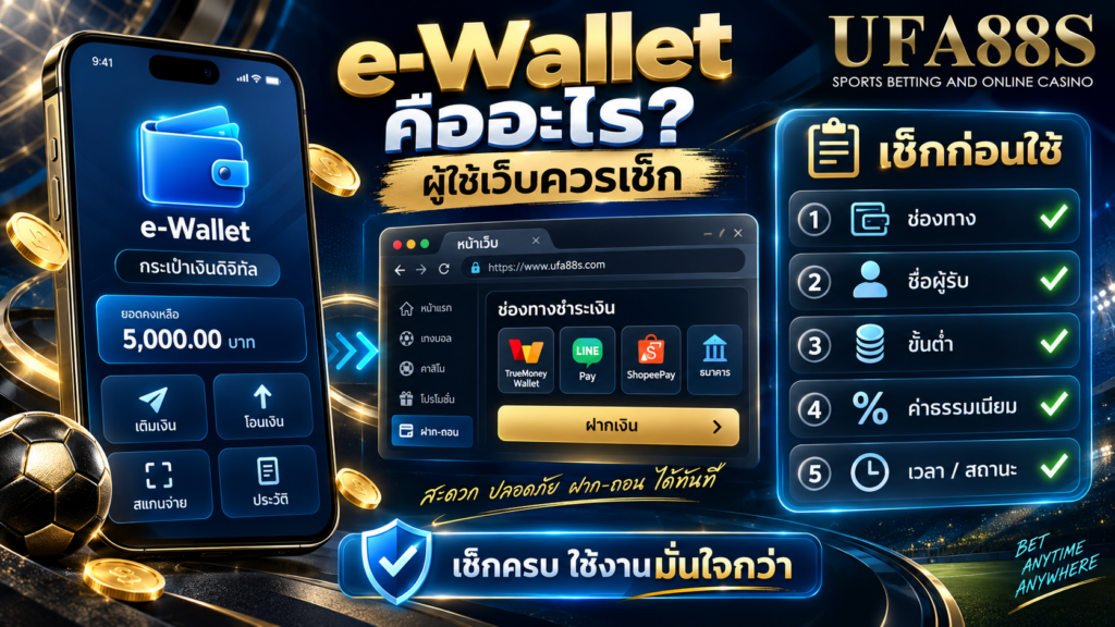 e-Wallet คืออะไร สำหรับผู้ใช้เว็บไซต์ควรเช็กอะไรบ้าง