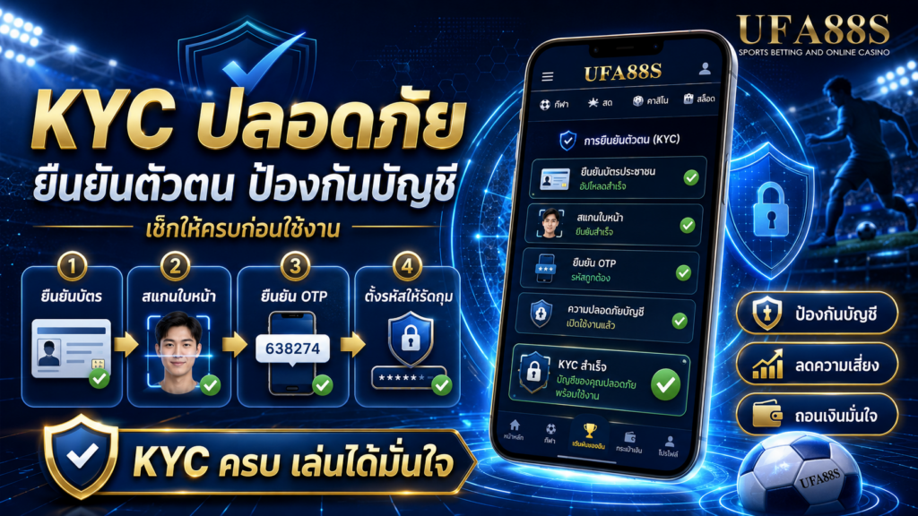 การยืนยันตัวตนของเว็บแทงบอลไม่ผ่านเอเย่นต์ปลอดภัย KYC และการป้องกันบัญชี