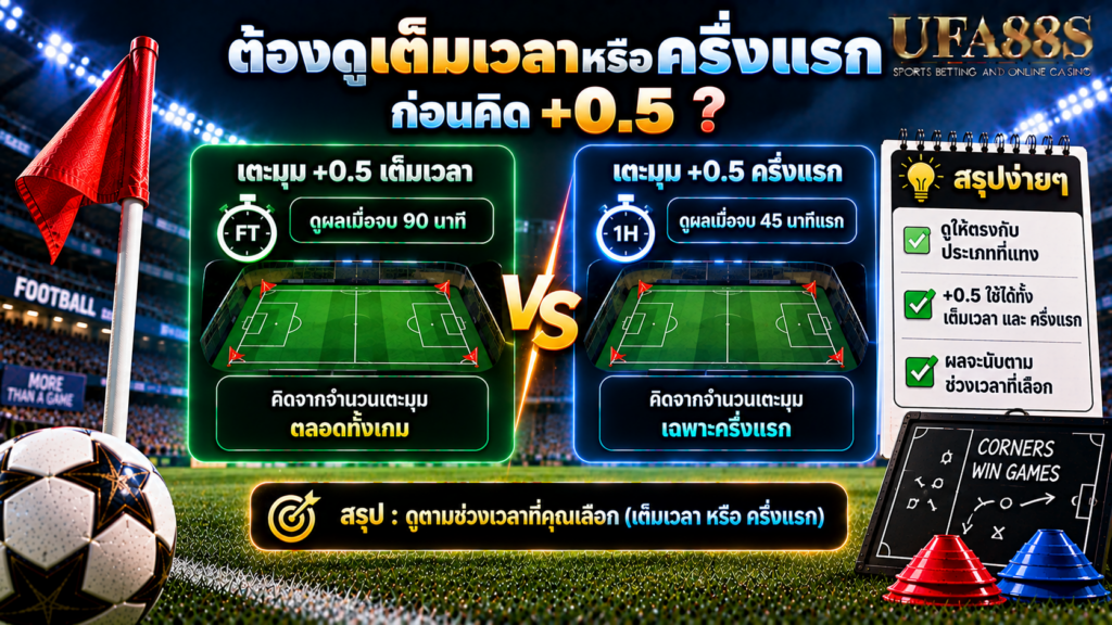 ต้องดูเต็มเวลาหรือครึ่งแรกก่อนคิด +0.5