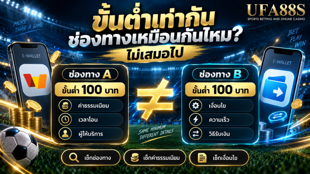 ถ้า Minimum เท่ากัน แปลว่าช่องทางสองแบบเหมือนกันหรือไม่