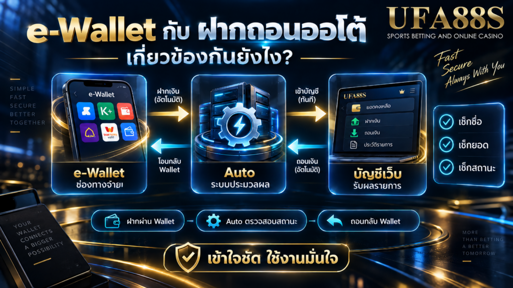 ฝากถอนออโต้เกี่ยวข้องกับ e-Wallet อย่างไร