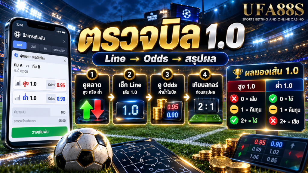 วิธีตรวจบิล 1.0 สำหรับมือใหม่จาก Line ไปถึง Odds