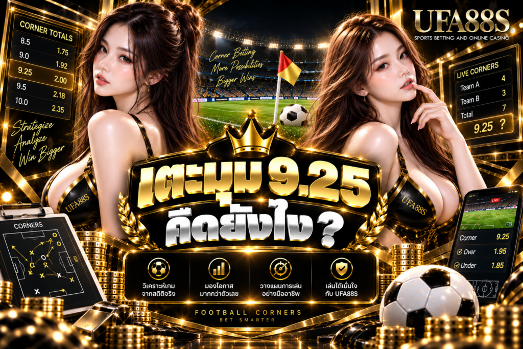 เตะมุม 9.25 คิดยังไง แบ่งครึ่งระหว่างเส้น 9.0 และ 9.5