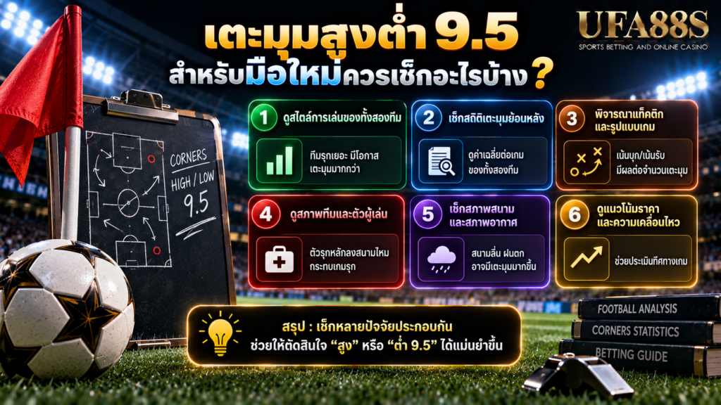 เตะมุมสูงต่ำ 9.5 สำหรับมือใหม่ควรเช็กอะไรบ้าง
