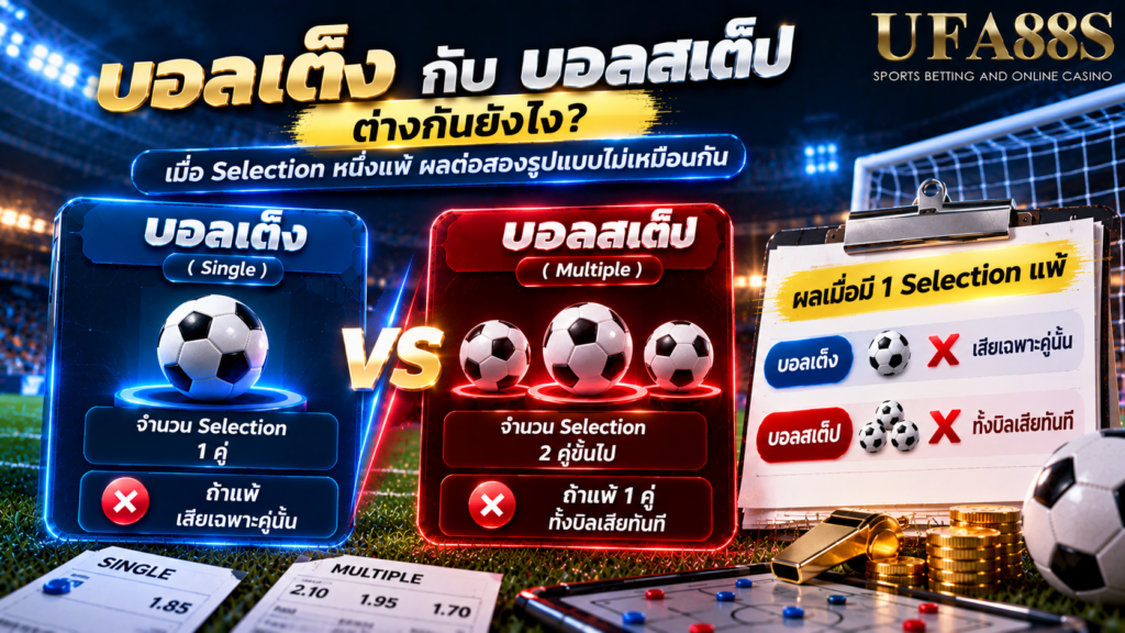 เมื่อ Selection หนึ่งแพ้ ผลต่อสองรูปแบบไม่เหมือนกัน
