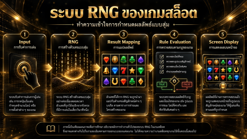 RNG ทำหน้าที่สร้างผลลัพธ์ของเกมสล็อตอย่างไร