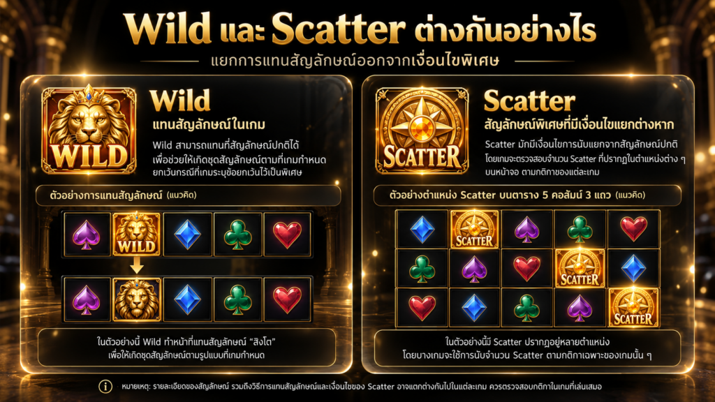 Scatter แตกต่างจากสัญลักษณ์ที่ต้องเรียงบนเพย์ไลน์อย่างไร
