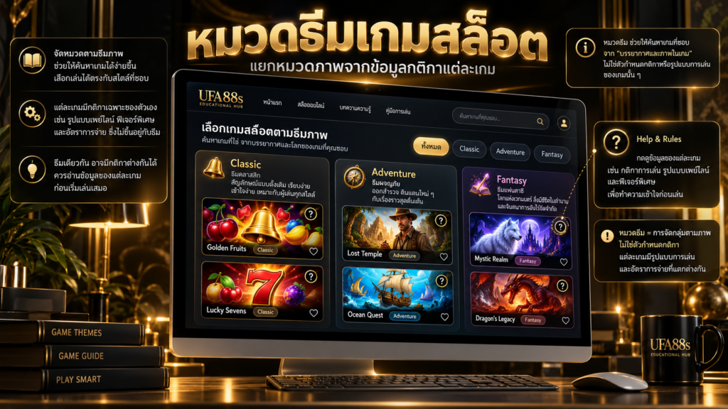 การจัดหมวดตามธีมช่วยค้นหาเกมโดยไม่สับสนได้อย่างไร