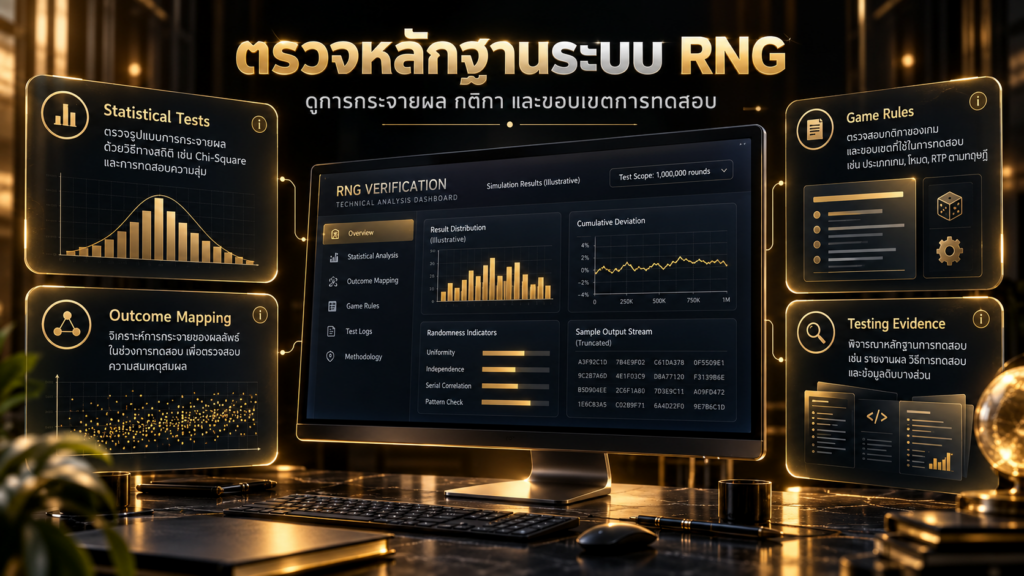 การทดสอบ RNG ต้องพิจารณาความสุ่มและความเป็นธรรมด้านใด