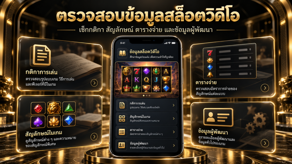 ข้อควรตรวจสอบเมื่อพบเกมสล็อตวิดีโอบนเว็บไซต์