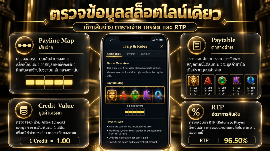 ข้อมูลใดต้องตรวจสอบก่อนสรุปผลของสล็อตไลน์เดียว