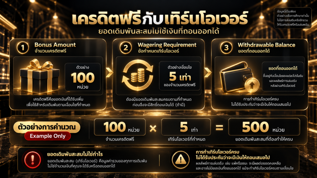 ดูอย่างไรว่ายอดบนหน้าจอเป็นเครดิตจำลองหรือเครดิตโปรโมชั่น
