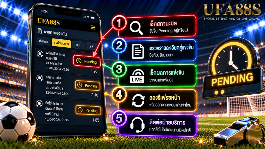 ตรวจ Pending ผ่านมือถือเมื่อข้อมูลค้างหรือไม่อัปเดต