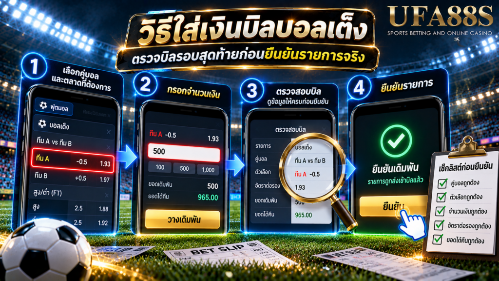 ตรวจบิลรอบสุดท้ายก่อนยืนยันรายการจริง