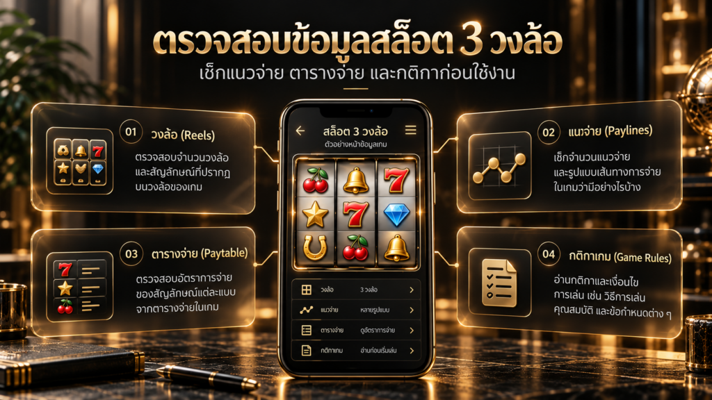 ตรวจสอบรายละเอียดอะไรบ้างก่อนเชื่อข้อมูลเกมสล็อตสามวงล้อ