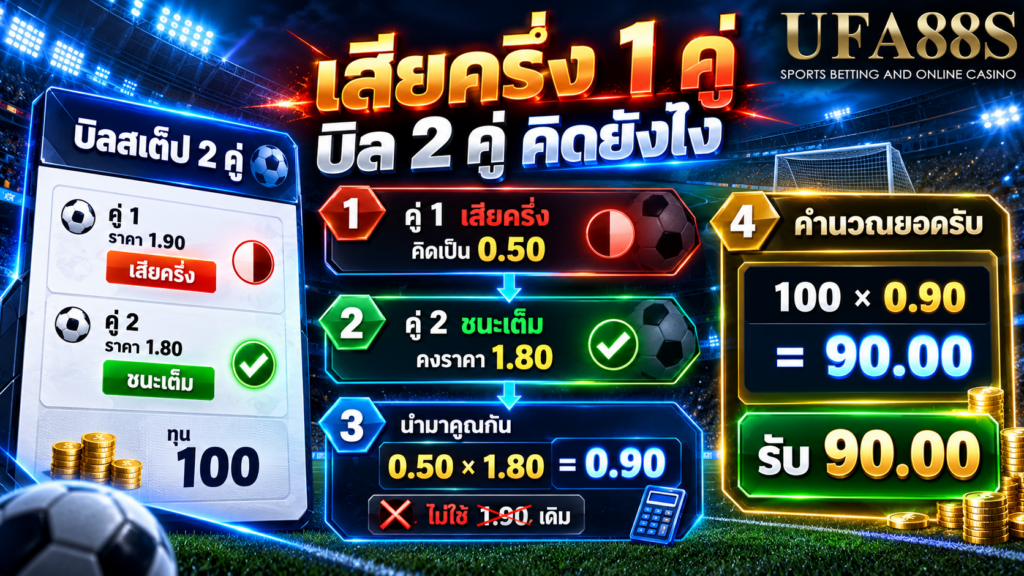 ตัวอย่างบิลสองคู่เมื่อหนึ่ง Selection เสียครึ่ง