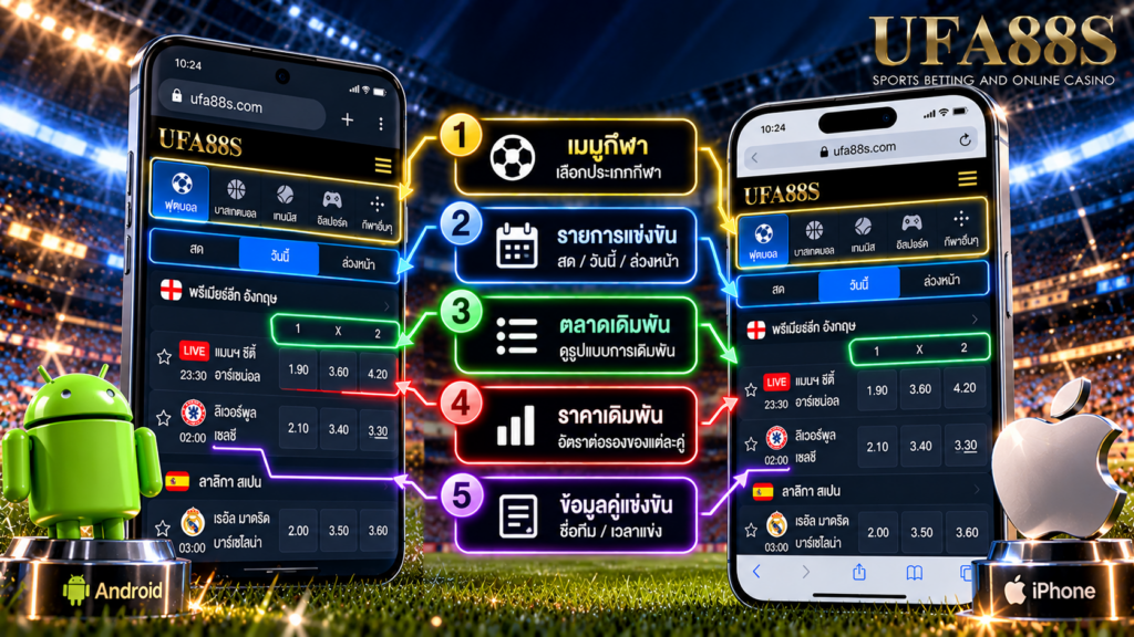 ทำความเข้าใจหน้าเว็บฟุตบอลก่อนอ่านข้อมูลบนมือถือ