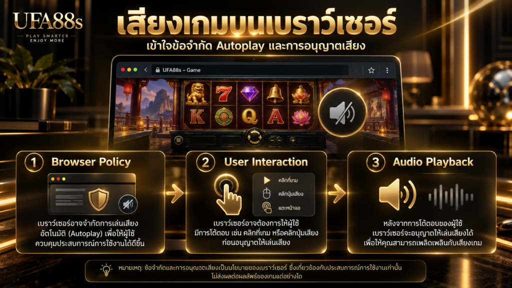 ทำไมบางเบราว์เซอร์จึงไม่เล่นเสียงเกมทันทีเมื่อเปิดหน้า