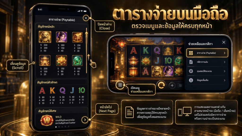 ทำไมหน้าต่างตารางจ่ายบนมือถือหรือโหมดเต็มจอจึงแสดงไม่ครบ
