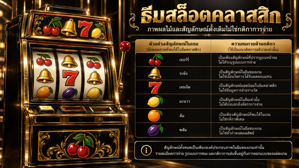ธีมคลาสสิกและธีมผลไม้มีลักษณะเด่นตรงไหน