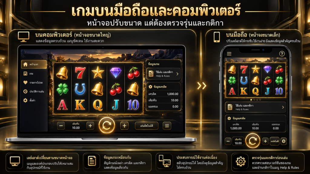 มือถือและคอมพิวเตอร์แสดงหน้าตาเกมแตกต่างกันเพราะอะไร