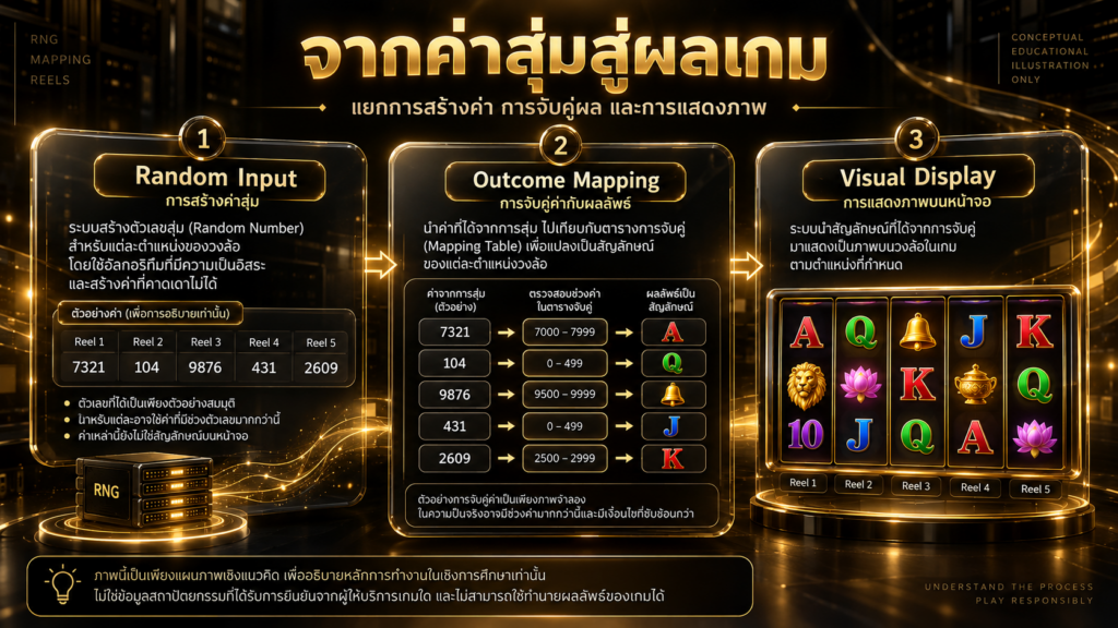 ระบบสุ่มสร้างค่าและนำไปกำหนดผลเกมสล็อตอย่างไร