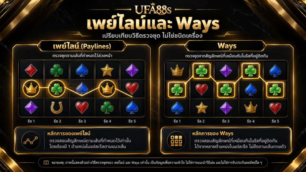 ระบบเพย์ไลน์กับ Ways เป็นประเภทเดียวกับวิดีโอสล็อตหรือไม่