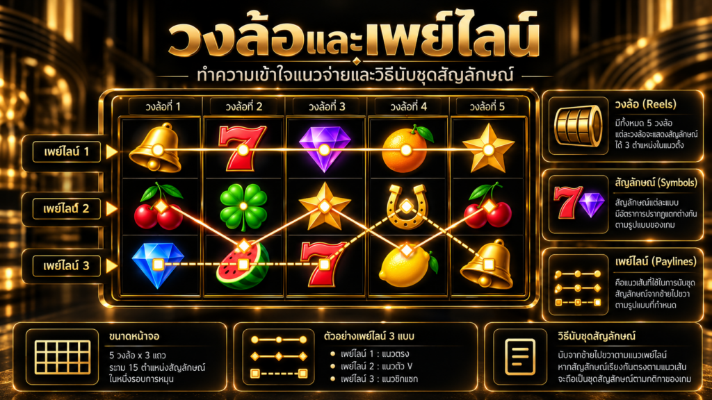 วงล้อและเพย์ไลน์มีบทบาทอย่างไรต่อการแสดงผล เกมสล็อตออนไลน์
