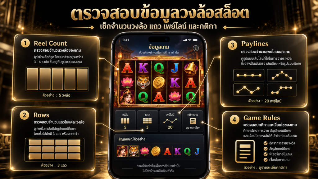 วิธีตรวจข้อมูลวงล้อสล็อตก่อนเชื่อรายละเอียดเกม