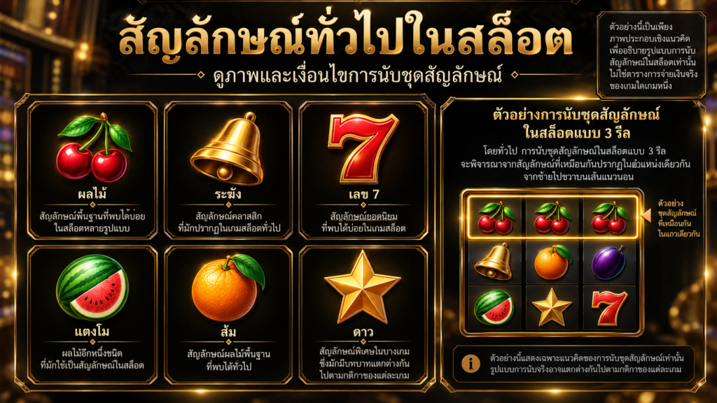 สัญลักษณ์ทั่วไปมีบทบาทต่อการจับคู่และการจ่ายอย่างไร