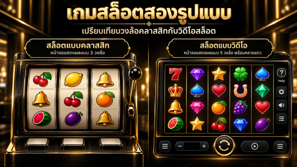 เกมแบบวงล้อคลาสสิกกับวิดีโอสล็อตมีจุดต่างตรงไหน