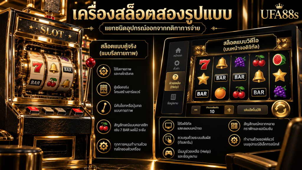 เครื่องวงล้อทางกายภาพต่างจากวิดีโอสล็อตอย่างไร