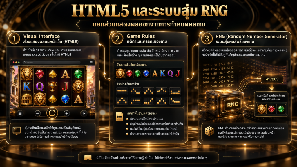 เทคโนโลยีเว็บสัมพันธ์กับระบบสุ่ม RNG ในจุดใด