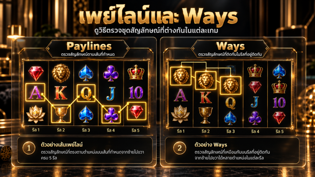เพย์ไลน์ ระบบ Ways และตำแหน่งสัญลักษณ์ถูกนับอย่างไร