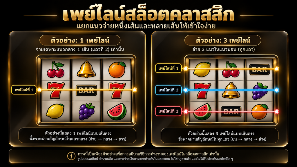 เพย์ไลน์ตรงกลางกับแนวจ่ายเพิ่มเติมอ่านอย่างไร