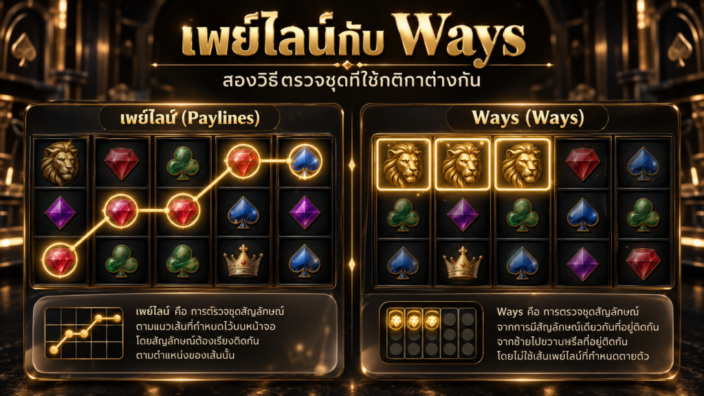 เพย์ไลน์หลายเส้นกับระบบ Ways เป็นการนับแบบเดียวกันหรือไม่