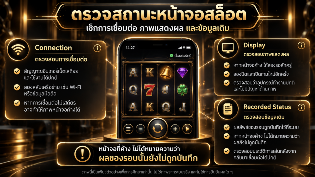 เมื่อภาพค้างหรือข้อมูลไม่อัปเดตควรตรวจอะไรเป็นลำดับ